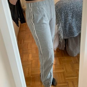 brandy melville gray stripe sweatpants